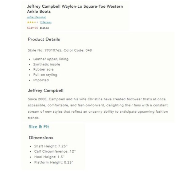 NIB-Jeffrey Campbell-Waylon-Lo Western Square Toe Boot-Coffee Suede-9 - Picture 5 of 5